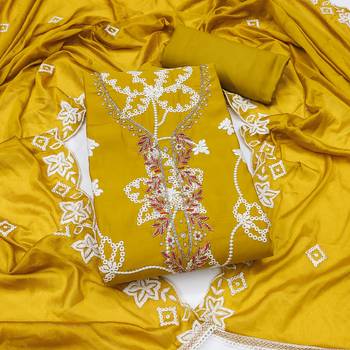 yellow embroidered salwar kameez for graceful ethnic looks 4
