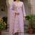 purple embroidered salwar kameez for graceful ethnic looks