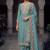 blue embroidered salwar kameez for graceful ethnic looks