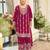 pink heavy chinon designer embroidered palazzo dress