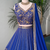 ROYAL-BLUE GEORGETTE EMBROIDERED PREMIUM LEHENGA CHOLI