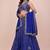 ROYAL-BLUE GEORGETTE EMBROIDERED PREMIUM LEHENGA CHOLI