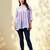 Seva chikan hand embroidered mauve terivoil lucknowi chikan top scl9244