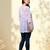 Seva chikan hand embroidered mauve terivoil lucknowi chikan top scl9244