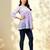 Seva chikan hand embroidered mauve terivoil lucknowi chikan top scl9244