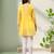 Seva chikan hand embroidered yellow georgette lucknowi chikan top with slip scl9246