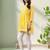 Seva chikan hand embroidered yellow georgette lucknowi chikan top with slip scl9246