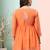 Seva chikan hand embroidered orange georgette lucknowi chikan top with slip scl9247