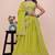 PARROT-GREEN GEORGETTE DESIGNER EMBRORIDRED LEHENGA CHOLI
