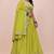 PARROT-GREEN GEORGETTE DESIGNER EMBRORIDRED LEHENGA CHOLI