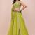 PARROT-GREEN GEORGETTE DESIGNER EMBRORIDRED LEHENGA CHOLI
