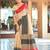 beige charcoal grey smart and ethnic graceful partywear saree for stylish looks