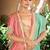 cream mint green smart and ethnic graceful partywear saree for stylish looks
