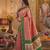 pink silk blend fabric saree with sophisticated woven designer