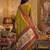 mustard silk blend fabric saree with sophisticated woven designer