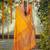 yellow smart woven jari designer ethnic ceremonial silk blend saree