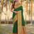 dark green smart woven jari designer ethnic ceremonial silk blend saree
