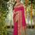 dark pink smart woven jari designer ethnic ceremonial silk blend saree