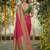 dark pink smart woven jari designer ethnic ceremonial silk blend saree