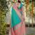 sea green smart woven jari designer ethnic ceremonial silk blend saree