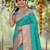 sea green smart woven jari designer ethnic ceremonial silk blend saree