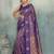 purple woven designer ethnic silk blend saree for traditional looks