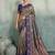 grey woven designer ethnic silk blend saree for traditional looks