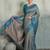 blue woven designer ethnic silk blend saree for traditional looks