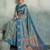 blue woven designer ethnic silk blend saree for traditional looks