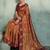 rust woven designer ethnic silk blend saree for traditional looks