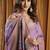purple woven katha designer khadi cotton blend fabric graceful festive special saree