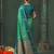 teal silk blend fabric woven designer ethnic partywear saree