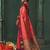 gajri silk blend fabric woven designer ethnic partywear saree