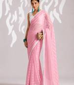 peach smart ready to wear bollywood style chiffon saree for party looks