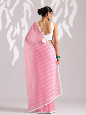 peach smart ready to wear bollywood style chiffon saree for party looks 2