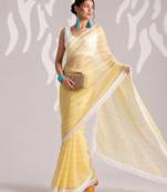 yellow smart ready to wear bollywood style chiffon saree for party looks