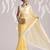 yellow smart ready to wear bollywood style chiffon saree for party looks