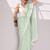 green smart ready to wear bollywood style chiffon saree for party looks