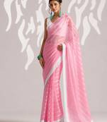 peach smart ready to wear bollywood style chiffon saree for party looks