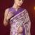 violet beautiful partywear ready to wear designer printed saree