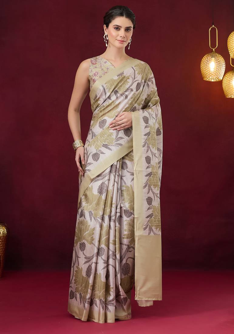 green beautiful partywear ready to wear designer printed saree