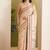 cream beautiful partywear ready to wear designer printed saree