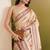 cream beautiful partywear ready to wear designer printed saree