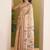 cream beautiful partywear ready to wear designer printed saree