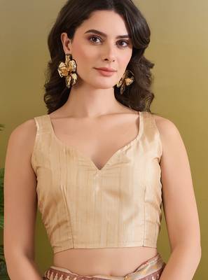 cream beautiful partywear ready to wear designer printed saree 5