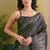 dark green beautiful partywear ready to wear designer printed saree