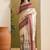 cream beautiful partywear ready to wear designer printed saree