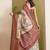 cream beautiful partywear ready to wear designer printed saree