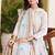beige beautiful partywear ready to wear designer printed saree