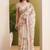 cream beautiful partywear ready to wear designer printed saree